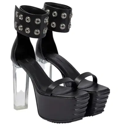 Rick Owens Minimal Grill leather platform sandals | Thumbnail 1 Rick Owens Minimal Grill leather platform sandals | Thumbnail 1