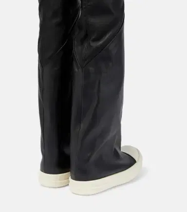 Rick Owens Oblique leather over-the-knee boots | Thumbnail 4 Rick Owens Oblique leather over-the-knee boots | Thumbnail 4