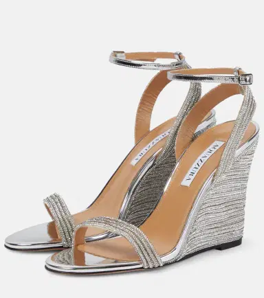 Aquazzura Wow Crystal 95 wedge sandals | Thumbnail 4 Aquazzura Wow Crystal 95 wedge sandals | Thumbnail 4