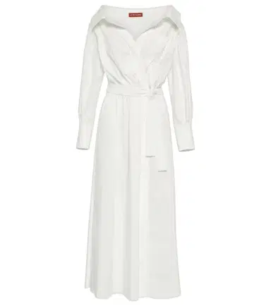 Altuzarra Lyddy cotton-blend wrap dress | Thumbnail 1 Altuzarra Lyddy cotton-blend wrap dress | Thumbnail 1