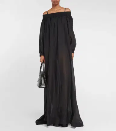 Alaia Alaïa Off-shoulder maxi dress | Thumbnail 3 Alaia Alaïa Off-shoulder maxi dress | Thumbnail 3