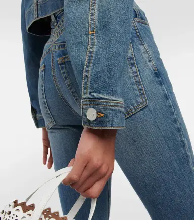 Alaïa Alaïa Cropped denim jacket | Thumbnail 2 Alaïa Alaïa Cropped denim jacket | Thumbnail 2