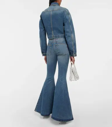 Alaïa Alaïa Cropped denim jacket | Thumbnail 3 Alaïa Alaïa Cropped denim jacket | Thumbnail 3