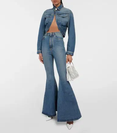 Alaïa Alaïa Cropped denim jacket | Thumbnail 5 Alaïa Alaïa Cropped denim jacket | Thumbnail 5