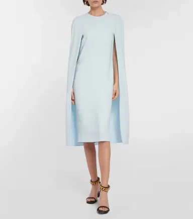 Stella McCartney Cape cady midi dress | Thumbnail 2 Stella McCartney Cape cady midi dress | Thumbnail 2