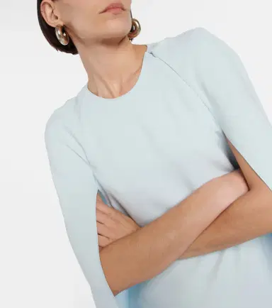 Stella McCartney Cape cady midi dress | Thumbnail 4 Stella McCartney Cape cady midi dress | Thumbnail 4