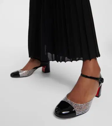 Christian Louboutin Crystal-embellished patent leather pumps | Thumbnail 2 Christian Louboutin Crystal-embellished patent leather pumps | Thumbnail 2