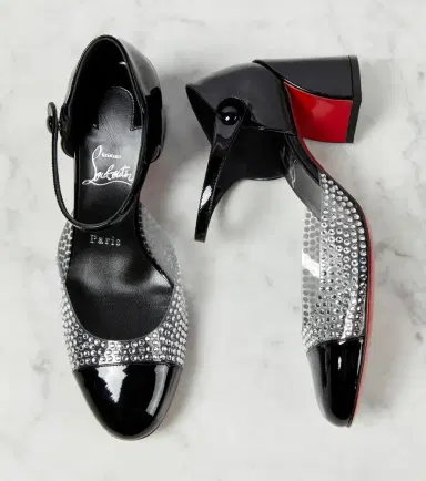 Christian Louboutin Crystal-embellished patent leather pumps | Thumbnail 4 Christian Louboutin Crystal-embellished patent leather pumps | Thumbnail 4