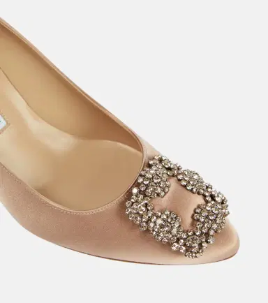Manolo Blahnik Hangisi 70 embellished satin pumps | Thumbnail 3 Manolo Blahnik Hangisi 70 embellished satin pumps | Thumbnail 3