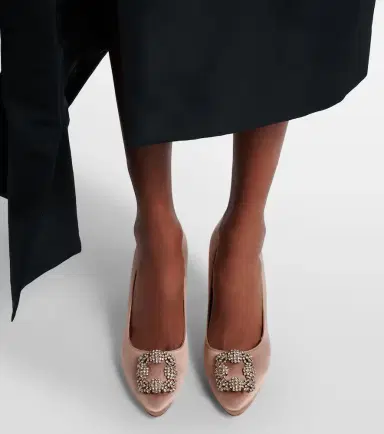 Manolo Blahnik Hangisi 70 embellished satin pumps | Thumbnail 6 Manolo Blahnik Hangisi 70 embellished satin pumps | Thumbnail 6