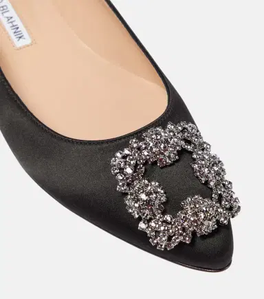 Manolo Blahnik Hangisiflat embellished satin ballet flats | Thumbnail 2 Manolo Blahnik Hangisiflat embellished satin ballet flats | Thumbnail 2