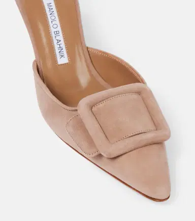 Manolo Blahnik Maysale 70 suede mules | Thumbnail 3 Manolo Blahnik Maysale 70 suede mules | Thumbnail 3