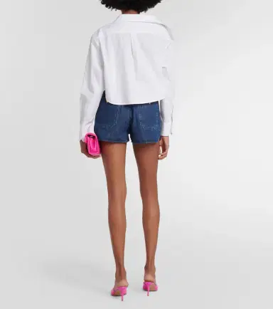 Valentino Asymmetric cropped cotton shirt | Thumbnail 3 Valentino Asymmetric cropped cotton shirt | Thumbnail 3