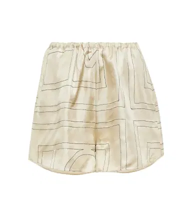Toteme Logo silk shorts | Thumbnail 1 Toteme Logo silk shorts | Thumbnail 1