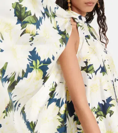 Oscar de la Renta Floral cotton-blend blouse | Thumbnail 4 Oscar de la Renta Floral cotton-blend blouse | Thumbnail 4