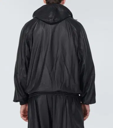 Balenciaga 3B Sports Icon leather track jacket | Thumbnail 4 Balenciaga 3B Sports Icon leather track jacket | Thumbnail 4