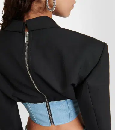 Dion Lee Wool and denim bustier blazer | Thumbnail 3 Dion Lee Wool and denim bustier blazer | Thumbnail 3