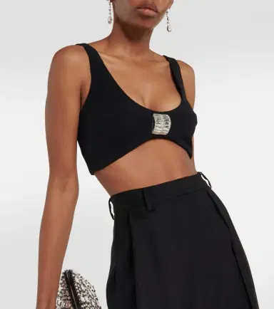 David Koma Embellished cady bra top | Thumbnail 4 David Koma Embellished cady bra top | Thumbnail 4