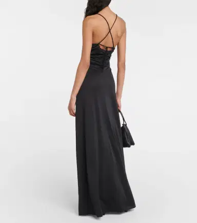 Ganni Crêpe jersey maxi dress | Thumbnail 2 Ganni Crêpe jersey maxi dress | Thumbnail 2