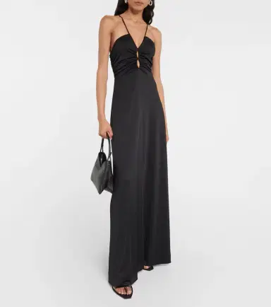 Ganni Crêpe jersey maxi dress | Thumbnail 5 Ganni Crêpe jersey maxi dress | Thumbnail 5