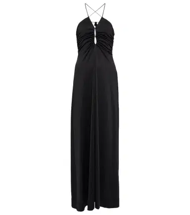 Ganni Crêpe jersey maxi dress | Thumbnail 1 Ganni Crêpe jersey maxi dress | Thumbnail 1