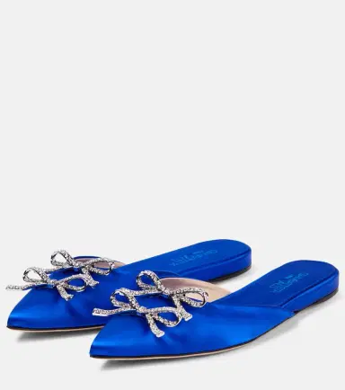 Giambattista Valli Embellished satin mules | Thumbnail 2 Giambattista Valli Embellished satin mules | Thumbnail 2