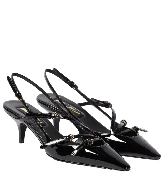 Patent leather slingback pumps Patent leather slingback pumps