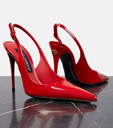 Dolce & Gabbana DG patent leather slingback pumps | Thumbnail 3 Dolce & Gabbana DG patent leather slingback pumps | Thumbnail 3
