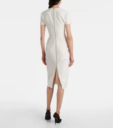 Victoria Beckham Crêpe midi dress | Thumbnail 4 Victoria Beckham Crêpe midi dress | Thumbnail 4