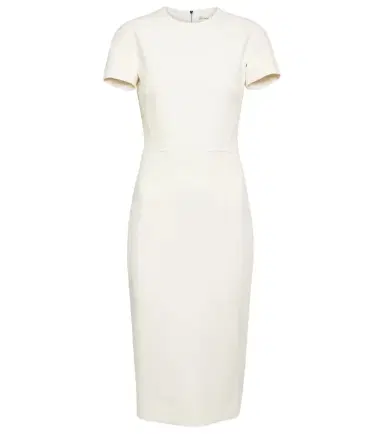 Victoria Beckham Crêpe midi dress | Thumbnail 1 Victoria Beckham Crêpe midi dress | Thumbnail 1