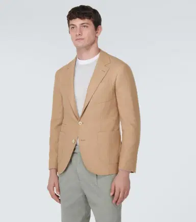 Brunello Cucinelli Wool, cashmere, and silk twill blazer | Thumbnail 3 Brunello Cucinelli Wool, cashmere, and silk twill blazer | Thumbnail 3