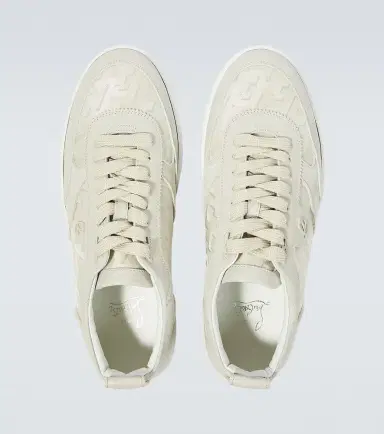 Christian Louboutin Happyrui leather-trimmed sneakers | Thumbnail 3 Christian Louboutin Happyrui leather-trimmed sneakers | Thumbnail 3