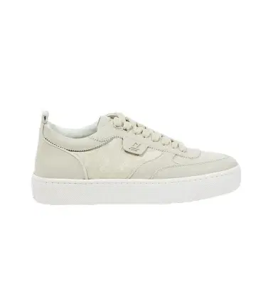 Christian Louboutin Happyrui leather-trimmed sneakers | Thumbnail 1 Christian Louboutin Happyrui leather-trimmed sneakers | Thumbnail 1