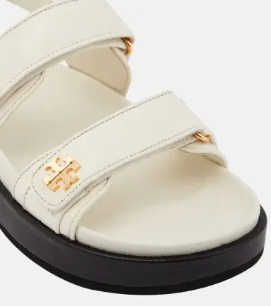 Tory Burch Double T leather sandals | Thumbnail 3 Tory Burch Double T leather sandals | Thumbnail 3