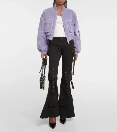 Blumarine Velvet bomber jacket | Thumbnail 5 Blumarine Velvet bomber jacket | Thumbnail 5