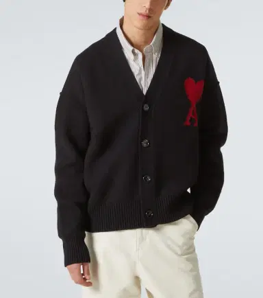 Ami Paris Ami De Caur virgin wool cardigan | Thumbnail 2 Ami Paris Ami De Caur virgin wool cardigan | Thumbnail 2