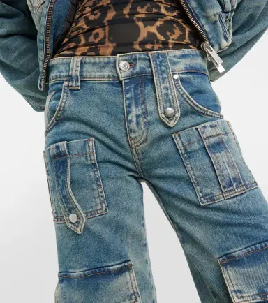 BLUMARINE Low-rise denim cargo pants | Thumbnail 4 BLUMARINE Low-rise denim cargo pants | Thumbnail 4