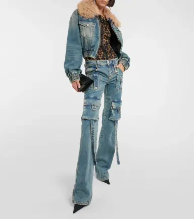 BLUMARINE Low-rise denim cargo pants | Thumbnail 6 BLUMARINE Low-rise denim cargo pants | Thumbnail 6