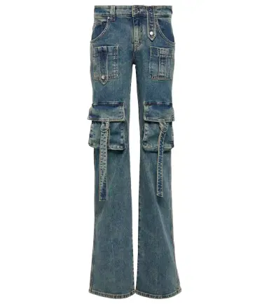 BLUMARINE Low-rise denim cargo pants | Thumbnail 1 BLUMARINE Low-rise denim cargo pants | Thumbnail 1