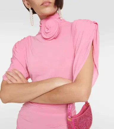 Magda Butrym Rose-appliqué ruched jersey minidress | Thumbnail 4 Magda Butrym Rose-appliqué ruched jersey minidress | Thumbnail 4