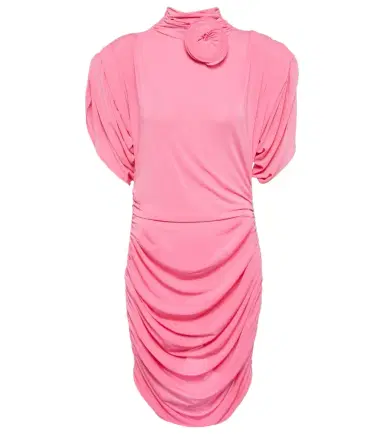 Magda Butrym Rose-appliqué ruched jersey minidress | Thumbnail 1 Magda Butrym Rose-appliqué ruched jersey minidress | Thumbnail 1