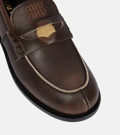 Miu Miu Embellished leather loafers | Thumbnail 2 Miu Miu Embellished leather loafers | Thumbnail 2