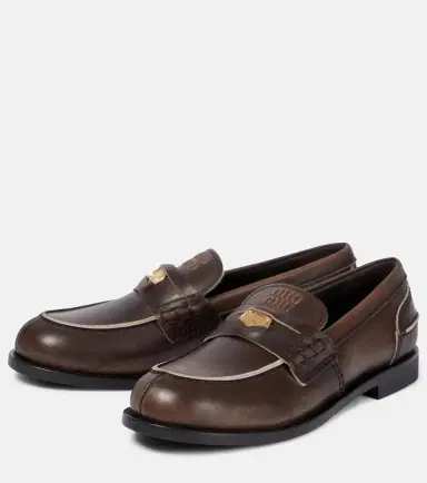 Miu Miu Embellished leather loafers | Thumbnail 4 Miu Miu Embellished leather loafers | Thumbnail 4
