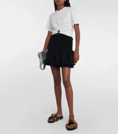 Rabanne Embellished cotton jersey crop top | Thumbnail 3 Rabanne Embellished cotton jersey crop top | Thumbnail 3