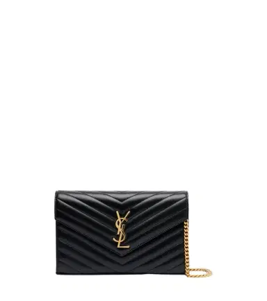 Saint Laurent Cassandre matelassé leather wallet on chain | Thumbnail 1 Saint Laurent Cassandre matelassé leather wallet on chain | Thumbnail 1