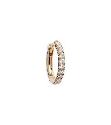 Spinelli Kilcollin Micro Hoop Pavé 18kt gold single earring with diamond | Thumbnail 1 Spinelli Kilcollin Micro Hoop Pavé 18kt gold single earring with diamond | Thumbnail 1
