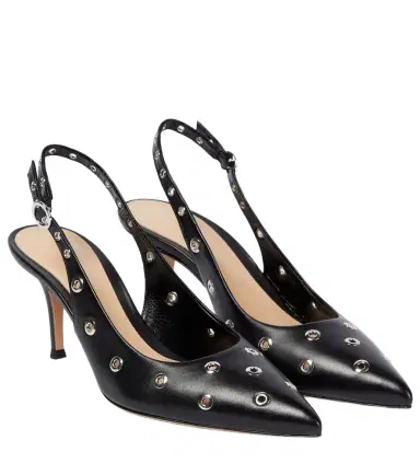 Gianvito Rossi Lydia studded leather slingback pumps | Thumbnail 1 Gianvito Rossi Lydia studded leather slingback pumps | Thumbnail 1