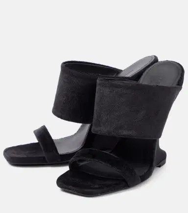Rick Owens Cantilever suede mules | Thumbnail 4 Rick Owens Cantilever suede mules | Thumbnail 4