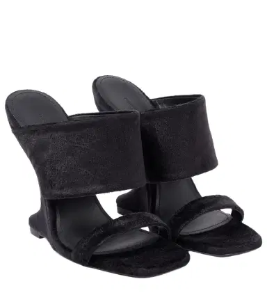 Rick Owens Cantilever suede mules | Thumbnail 1 Rick Owens Cantilever suede mules | Thumbnail 1