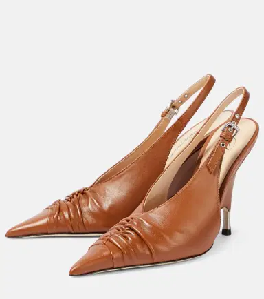 BLUMARINE Leather slingback pumps | Thumbnail 3 BLUMARINE Leather slingback pumps | Thumbnail 3